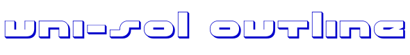 uni-sol outline 字体